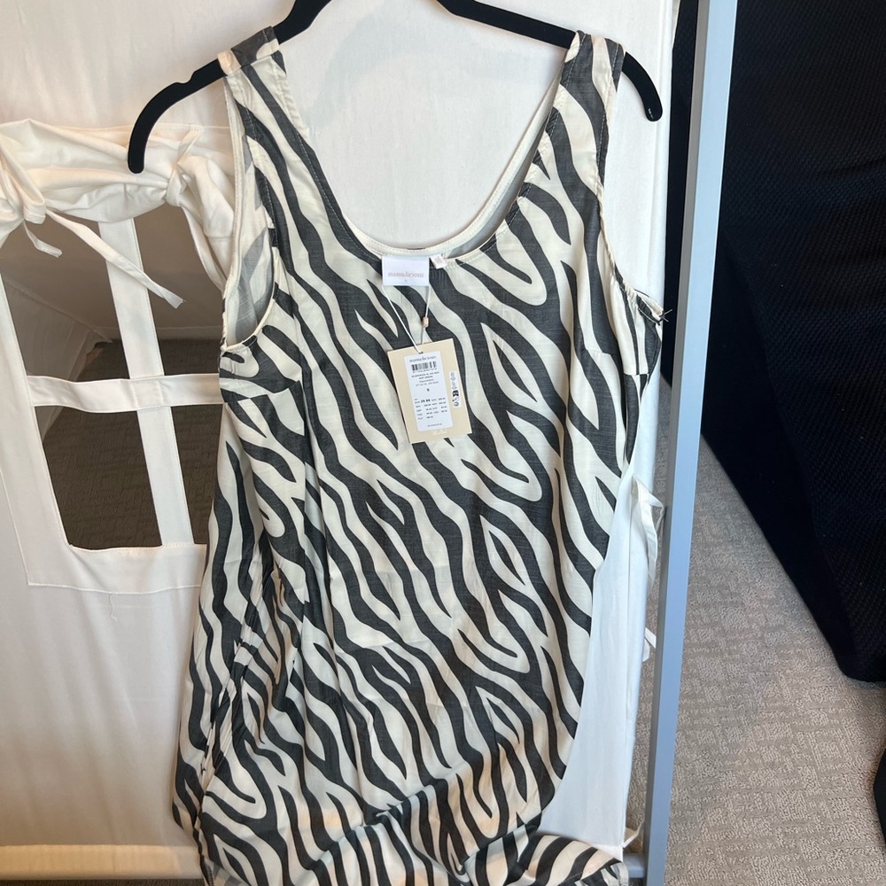 NWT maternity Zebra Print Sleeveless Dress